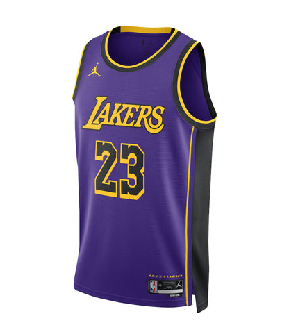 Unisex Los Angeles Lakers LeBron James Nike White/Purple/Yellow Swingman Jersey - Association Edition