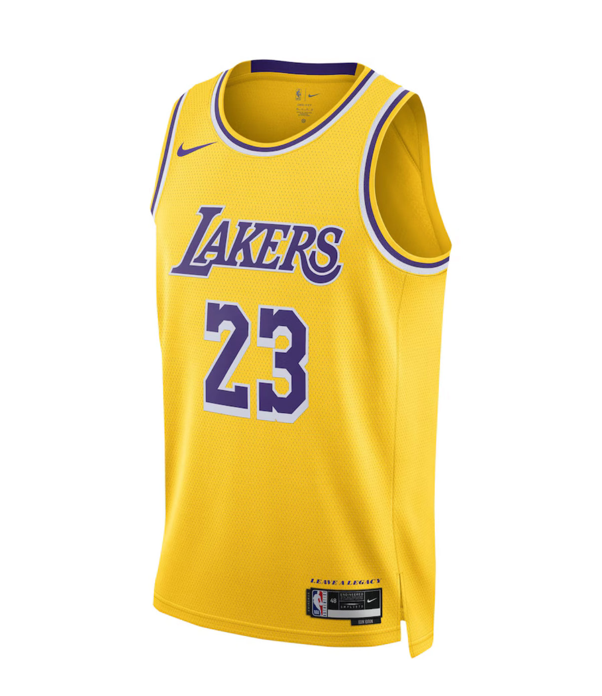 Unisex Los Angeles Lakers LeBron James Nike White/Purple/Yellow Swingman Jersey - Association Edition