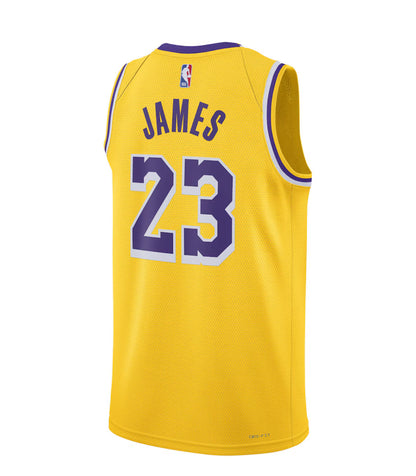 Unisex Los Angeles Lakers LeBron James Nike White/Purple/Yellow Swingman Jersey - Association Edition