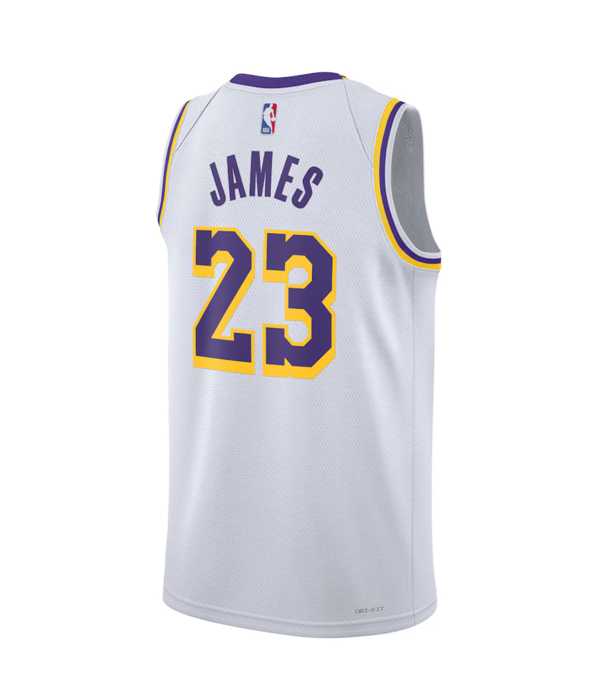 Unisex Los Angeles Lakers LeBron James Nike White/Purple/Yellow Swingman Jersey - Association Edition